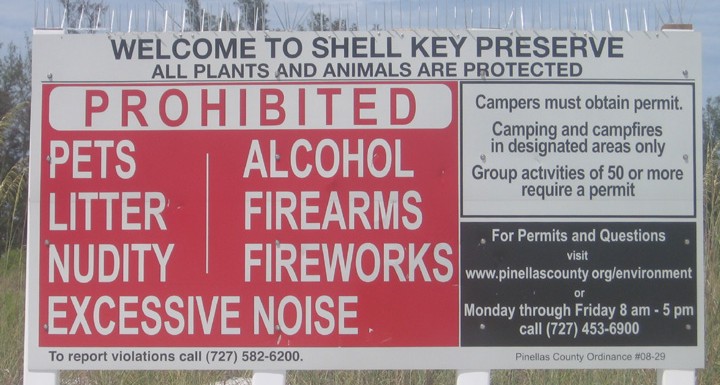 Shell Key County Rules